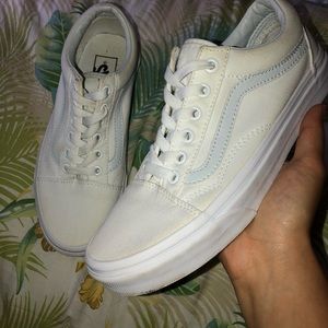 White Old Skool Vans